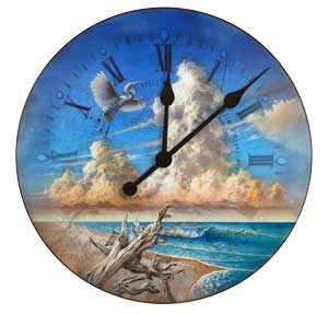 Upper Captiva Beach with Driftwood Clock