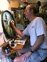 Jim Mazzotta painting in the gallery