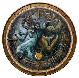 Mystical Mermaid Pendulum Clock