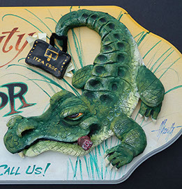 Detail of Finished Alligator Sculpture